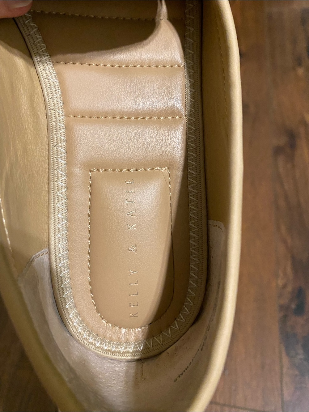 Kelly & Katie Women's Beige Woven Penny Loafers - Sleek Slip-On Flats - Picture 5 of 6